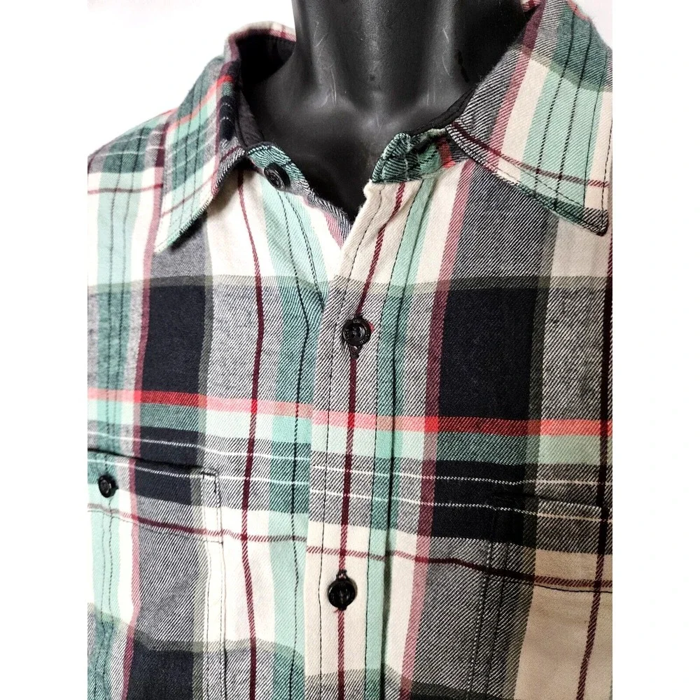 New  Mens North Face Arroyo Lightweight Flannel Plaid Button Down Shirt Size XXL